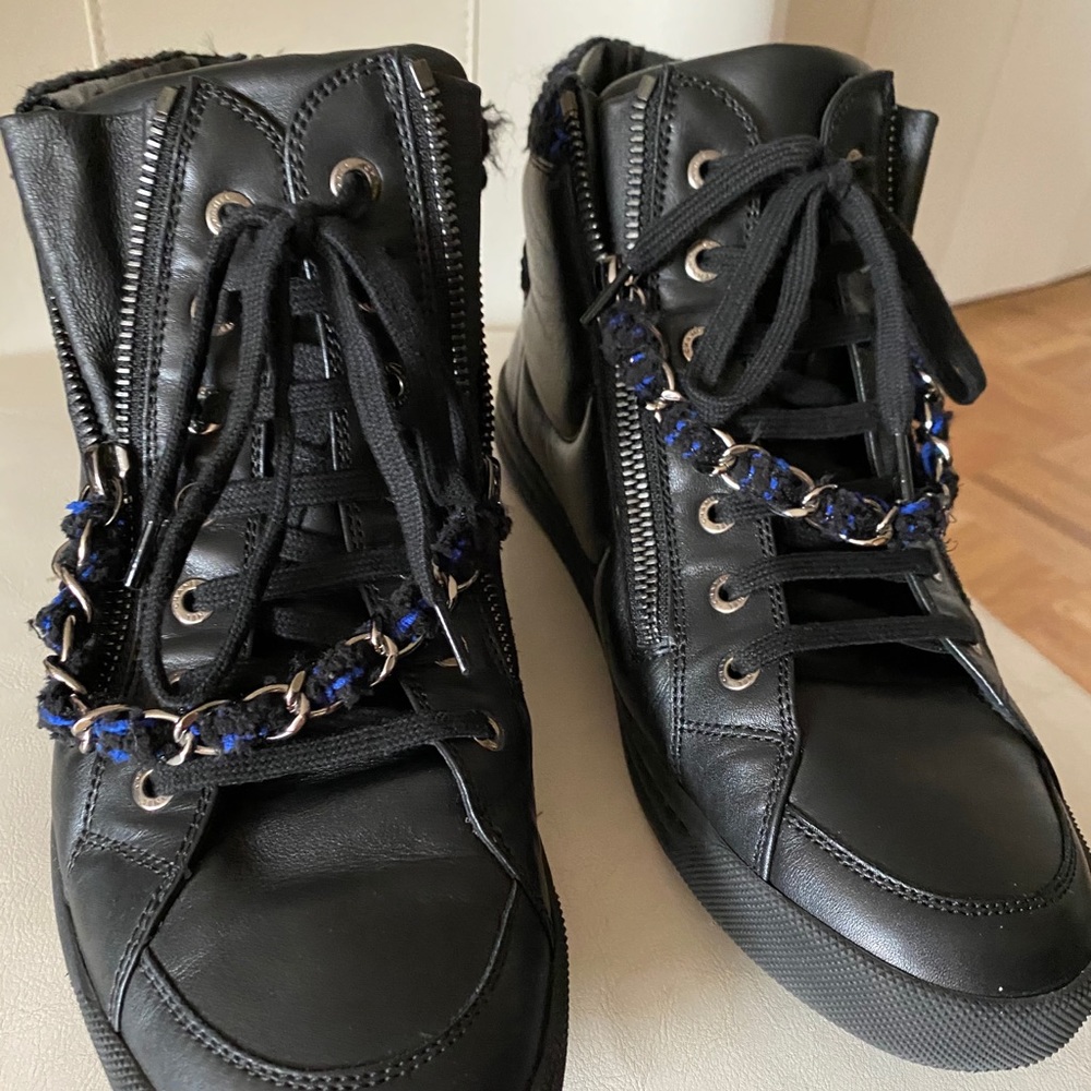 Chanel angle boots